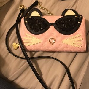 Cute cat pink wallet